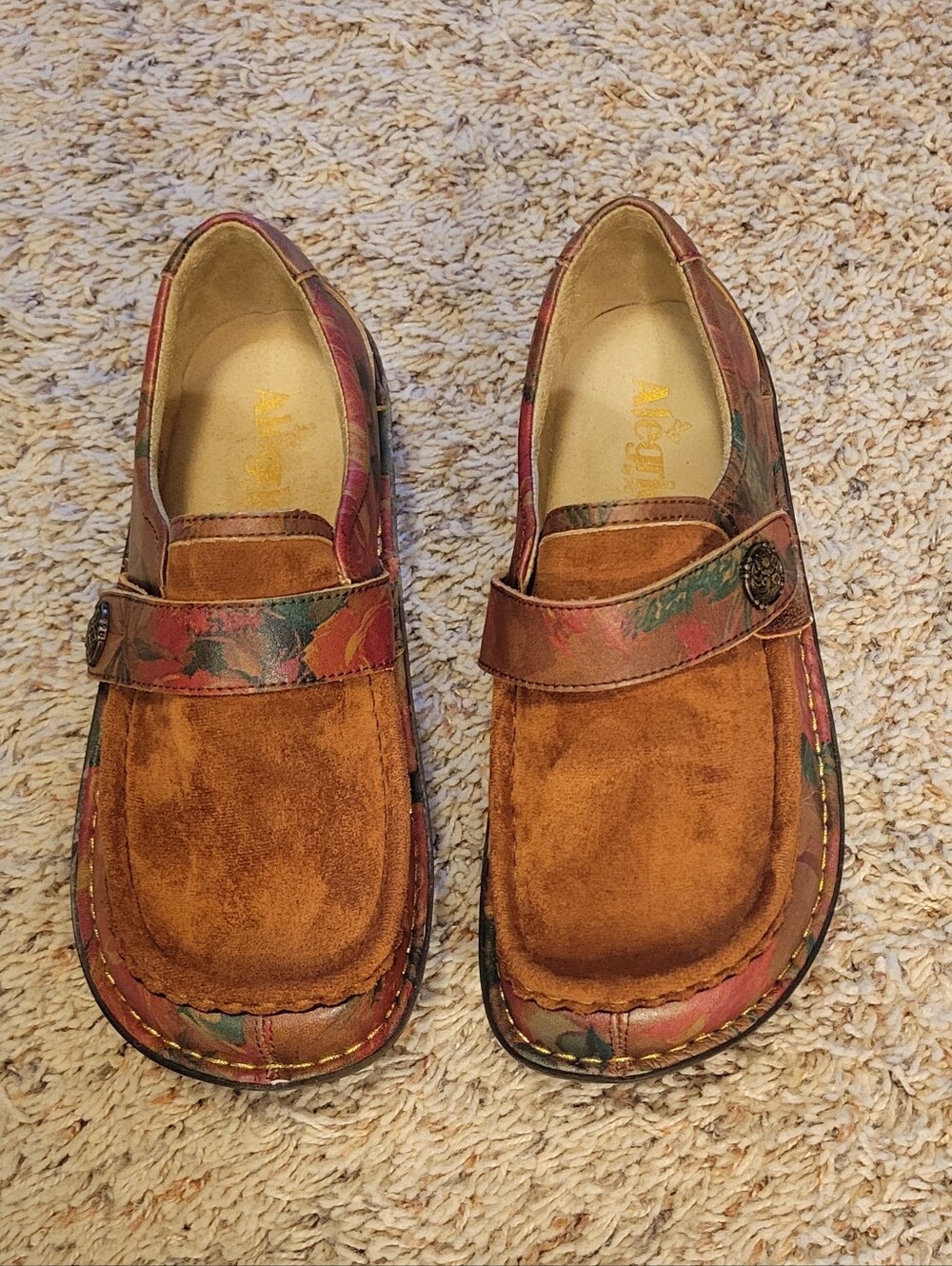 Women's Alegria Slip-On Shoes with Multicolor Trim